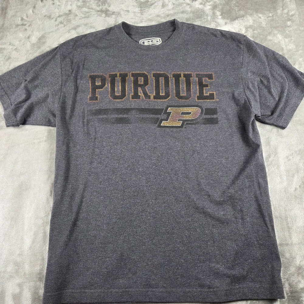 E5 Sport Purdue University Boilermakers Graphic T-Shirt Charcoal Gray Medium